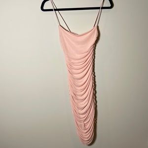 US 4 UK 8 BLUSH PINK OH POLLY DRESS